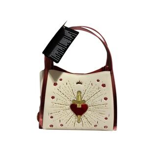 Loungefly Disney Handbag Snow White Evil Queen Crossbody Cream Red Heart Dagger
